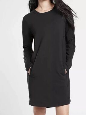 Athleta black sweatshirt dress